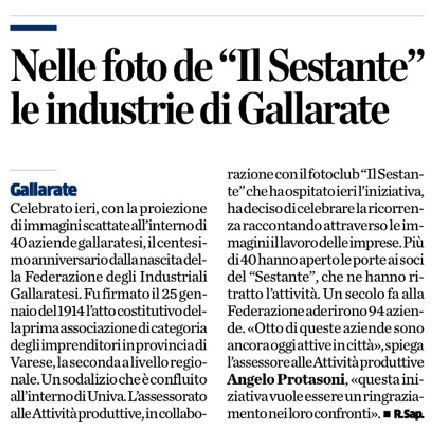 LaProvincia 26.01.2014 Foto aziende Gallarate Univa Sestante