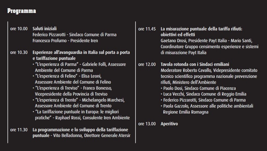 Programma convegno PAYT Parma 02