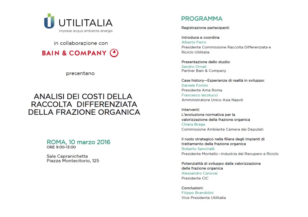Programma convegno Utilitalia Forsu 10.03.2016
