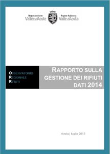 Copertina Report ORRVDA dati 2014