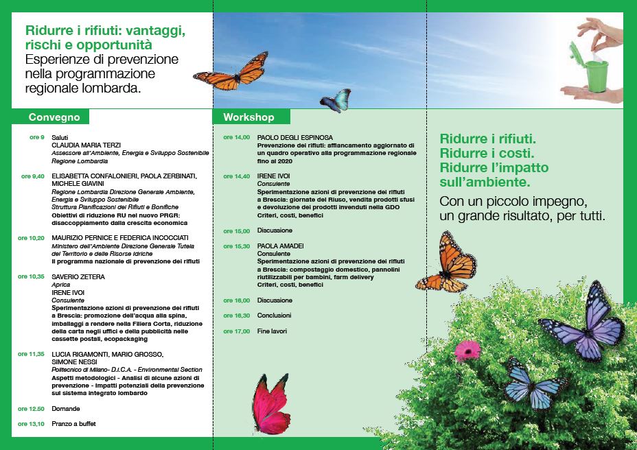 Workshop Regione Lombardia Riduzione Rifiuti 25.09.2014 02