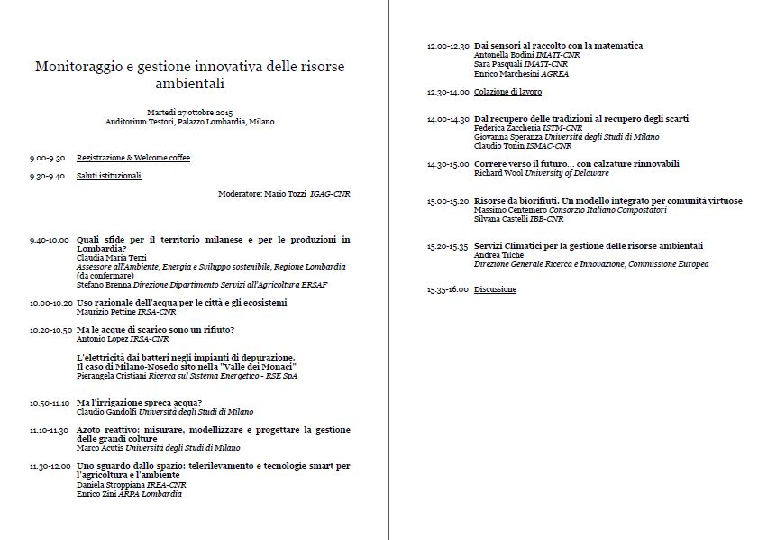 Convegno CNR EXPO ottobre2015