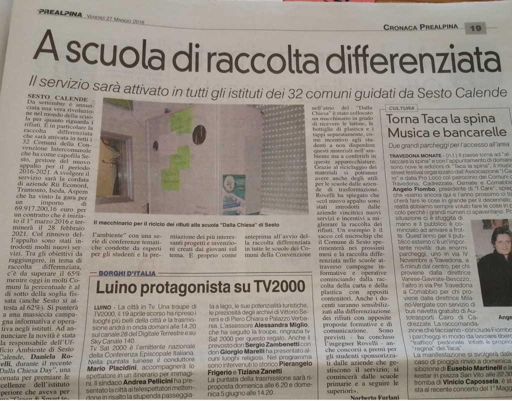 Articolo Convenzione Sesto 27 maggio 2016